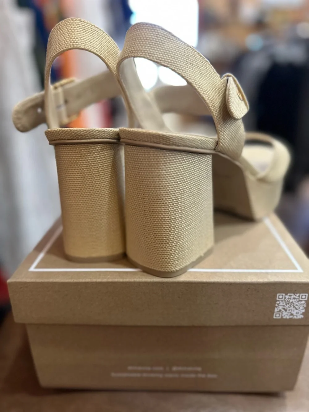 Dolce Vita Bobby Natural Raffia Platform Sandal with Ankle Strap NWT size 9.5 - Picture 5 of 8